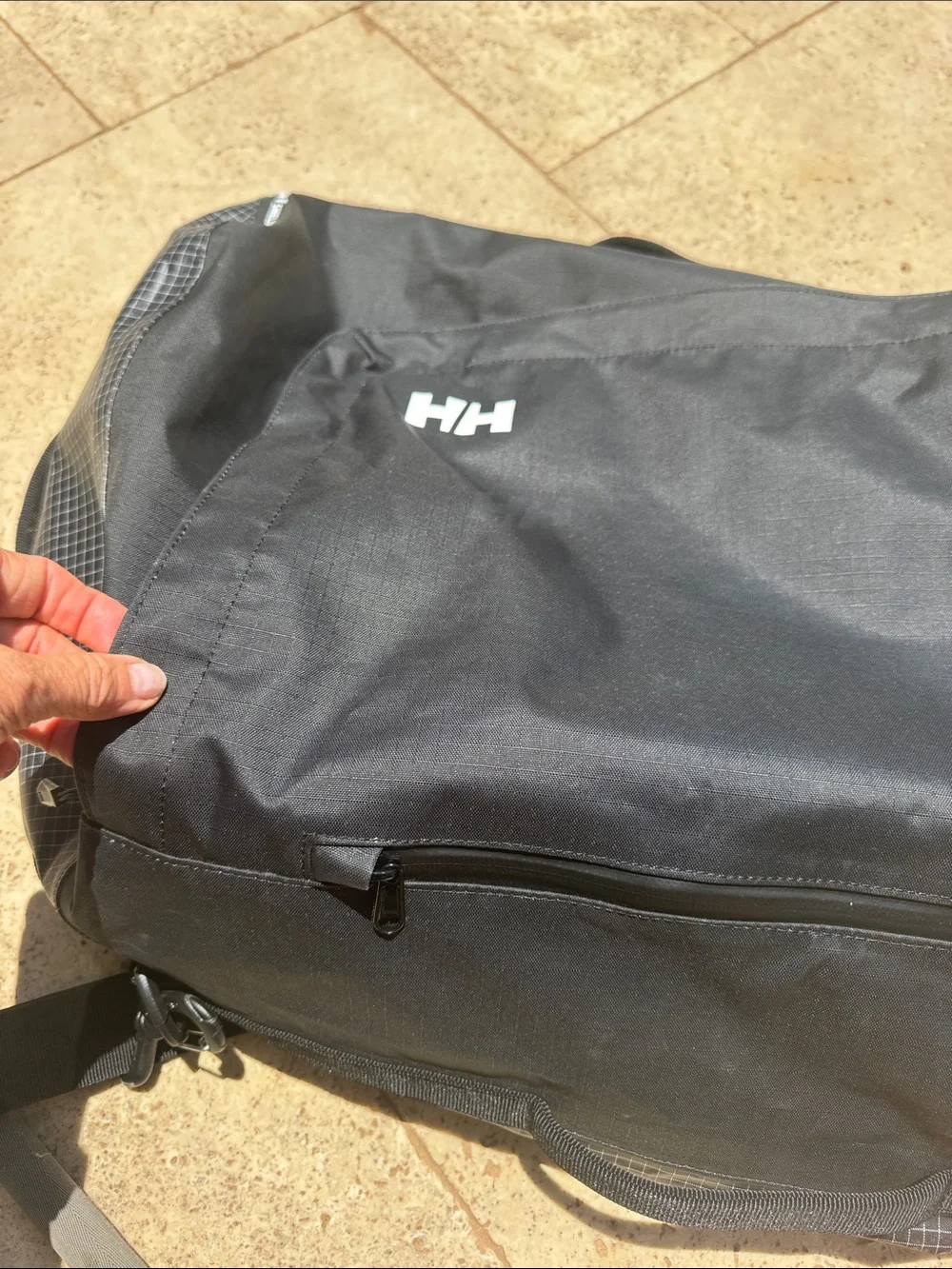 Helly Hansen Black High Tide 65 L Duffel Bag - HH Logo Travel Bag